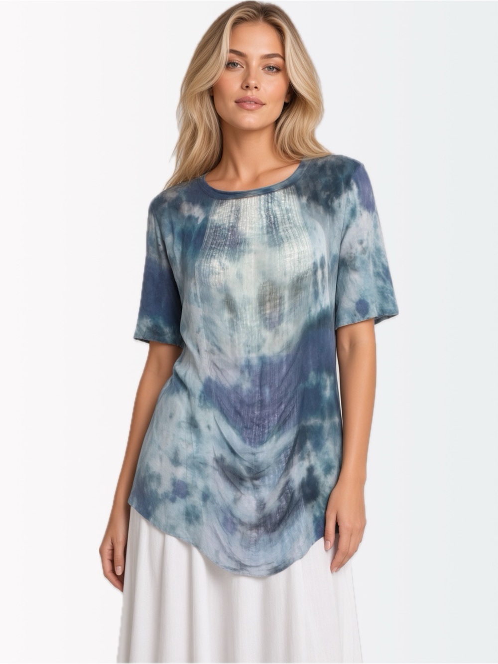 Raquel Allegra $475 Runway Shredded Hand-Dyed Techno Knit Top 0 / XS / 2-6 US